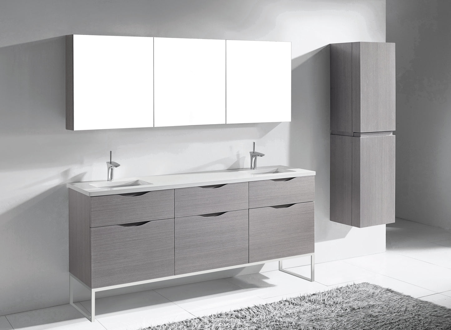 Madeli Milano 72" Free Standing Vanity Cabinet
