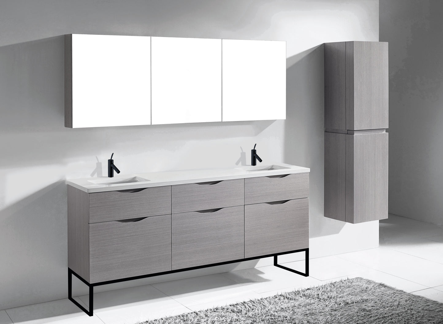 Milano 72" Free Standing Vanity Cabinet