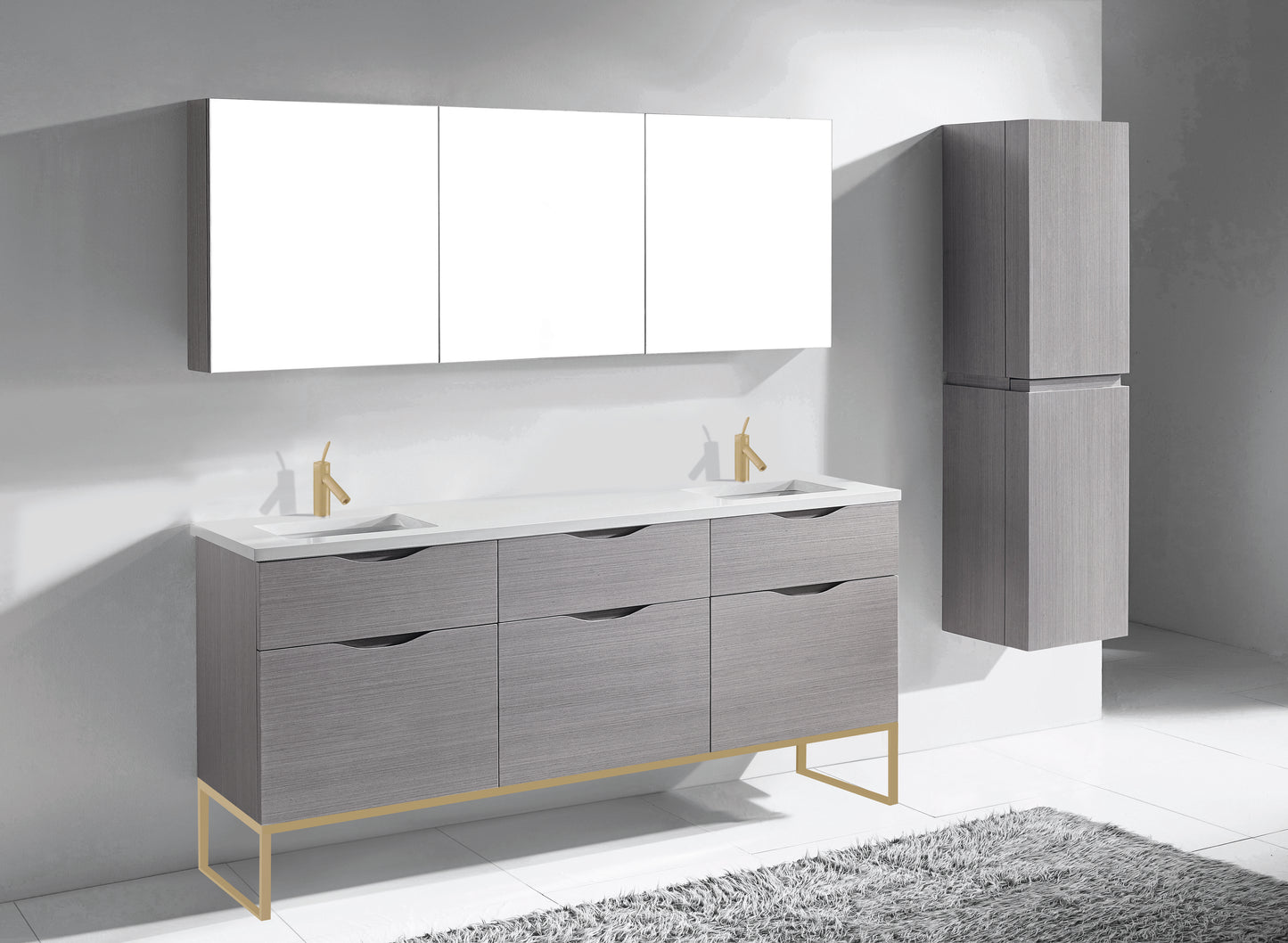 Milano 72" Free Standing Vanity Cabinet