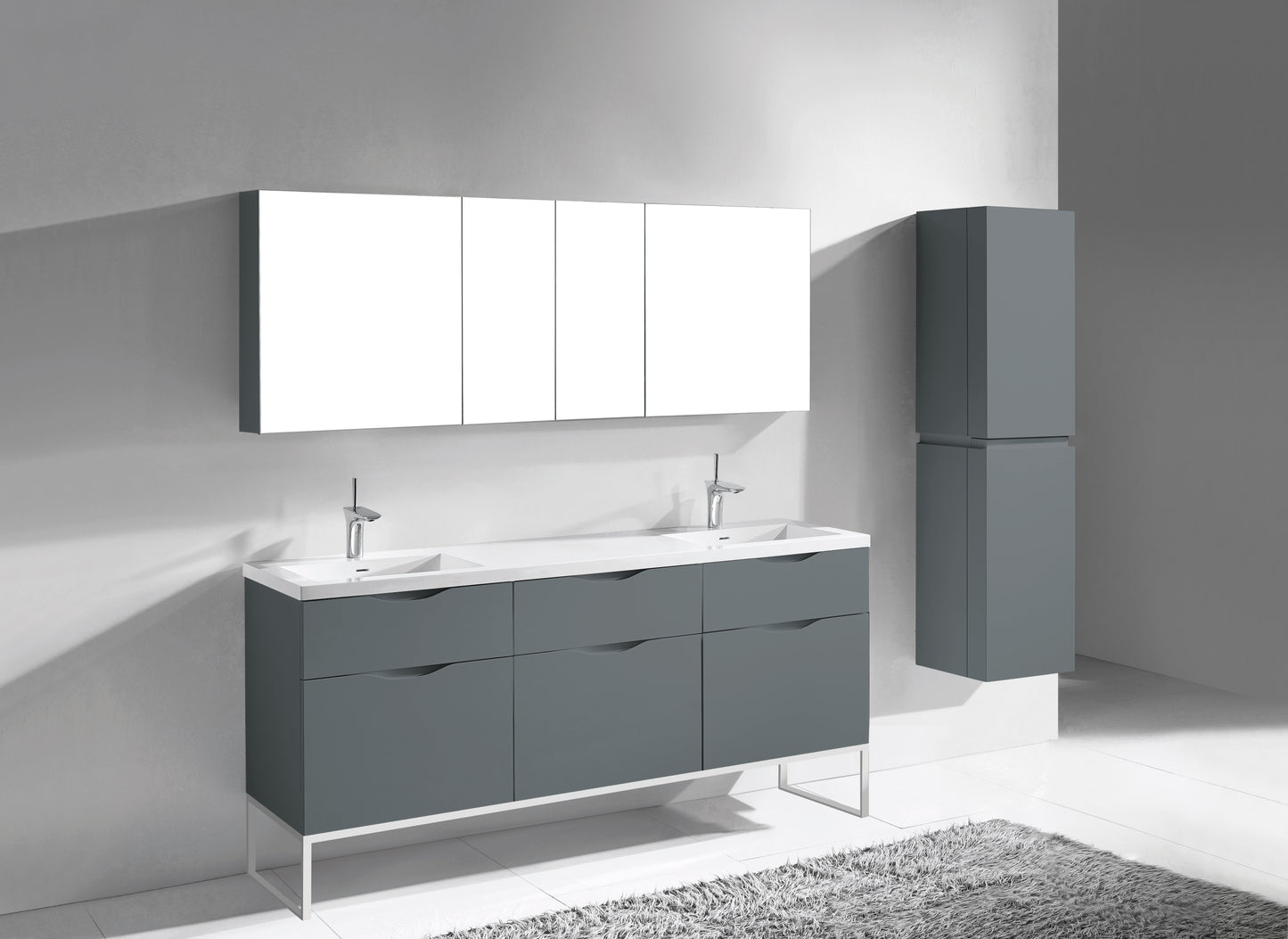 Milano 72" Free Standing Vanity Cabinet