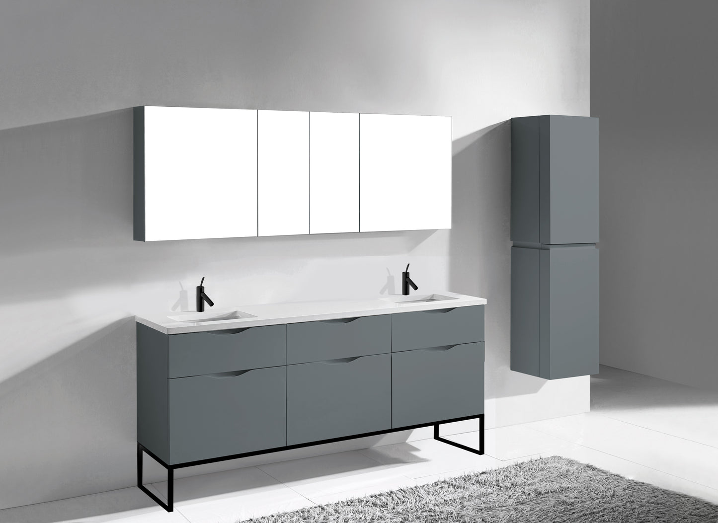 Milano 72" Free Standing Vanity Cabinet