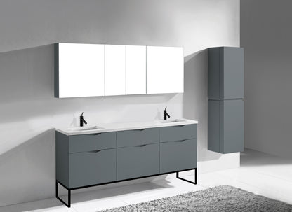 Milano 72" Free Standing Vanity Cabinet