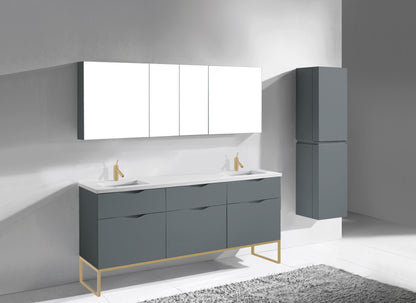 Milano 72" Free Standing Vanity Cabinet
