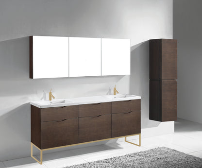Milano 72" Free Standing Vanity Cabinet