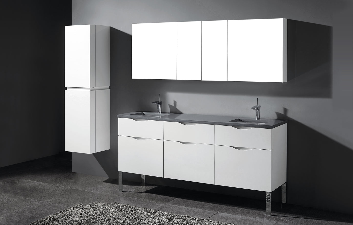 Milano 72" Free Standing Vanity Cabinet