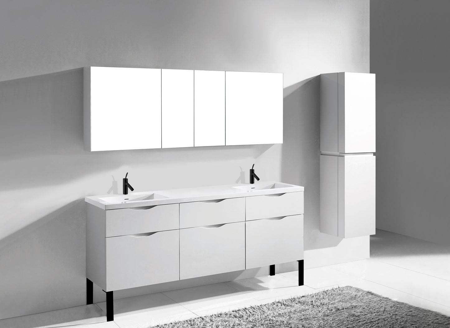 Milano 72" Free Standing Vanity Cabinet