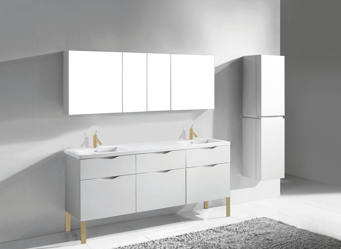 Milano 72" Free Standing Vanity Cabinet