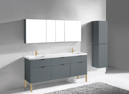 Milano 72" Free Standing Vanity Cabinet