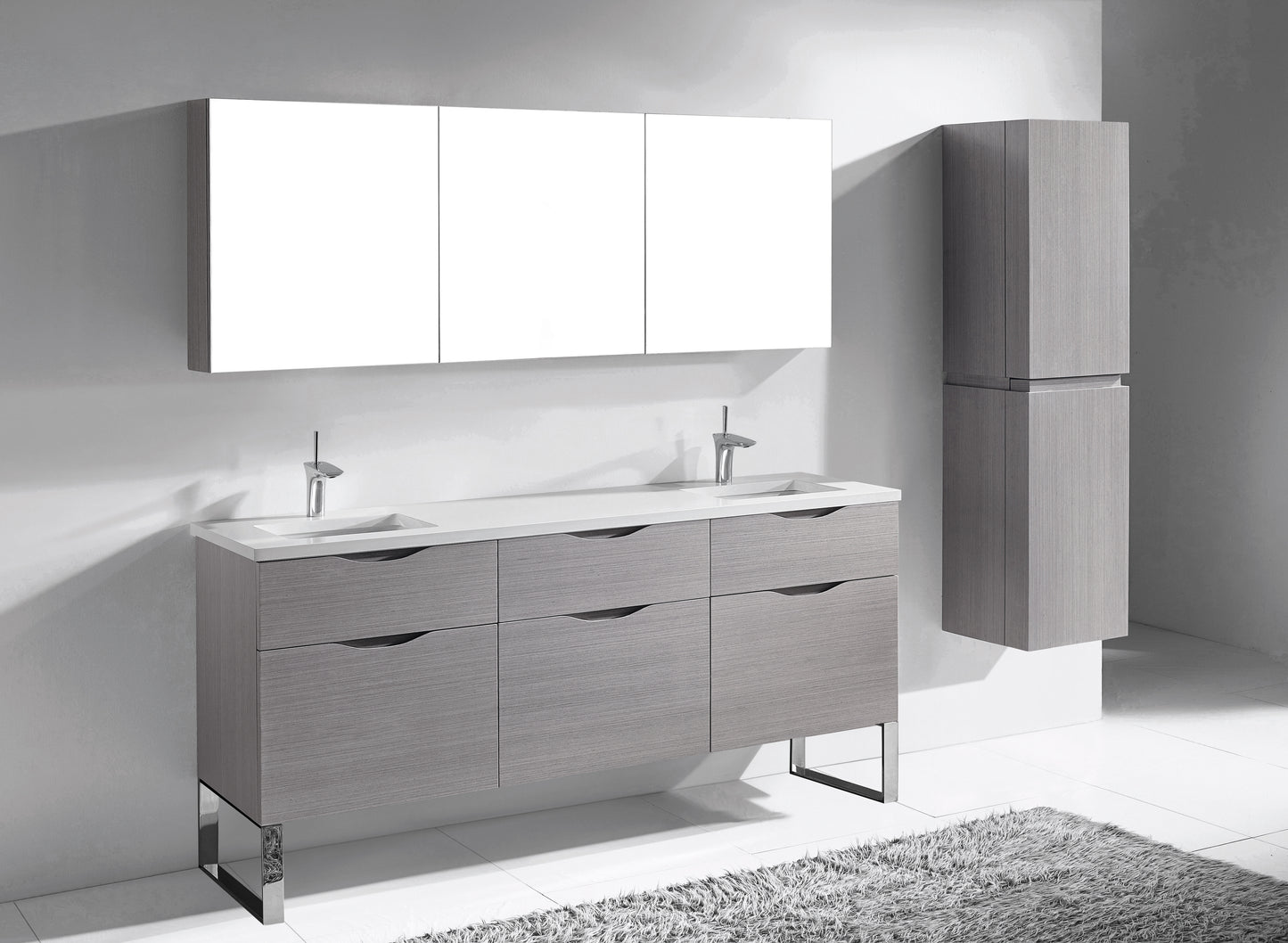 Milano 72" Free Standing Vanity Cabinet