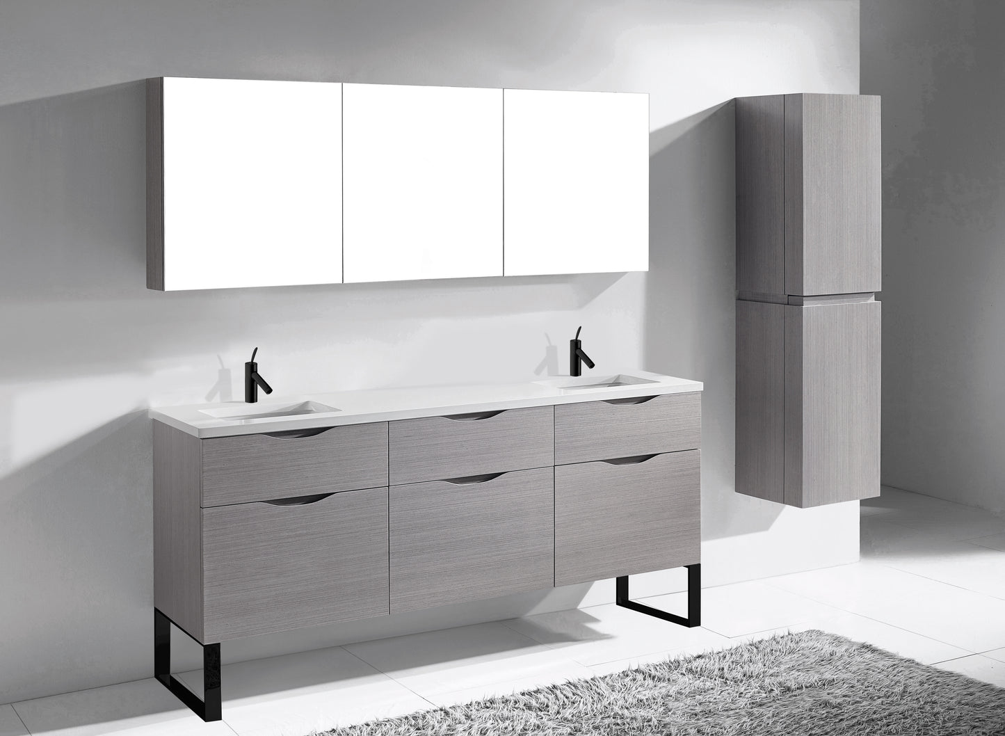 Milano 72" Free Standing Vanity Cabinet