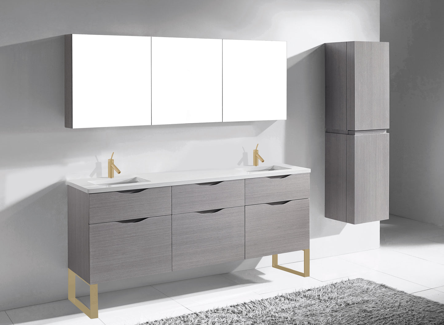 Milano 72" Free Standing Vanity Cabinet