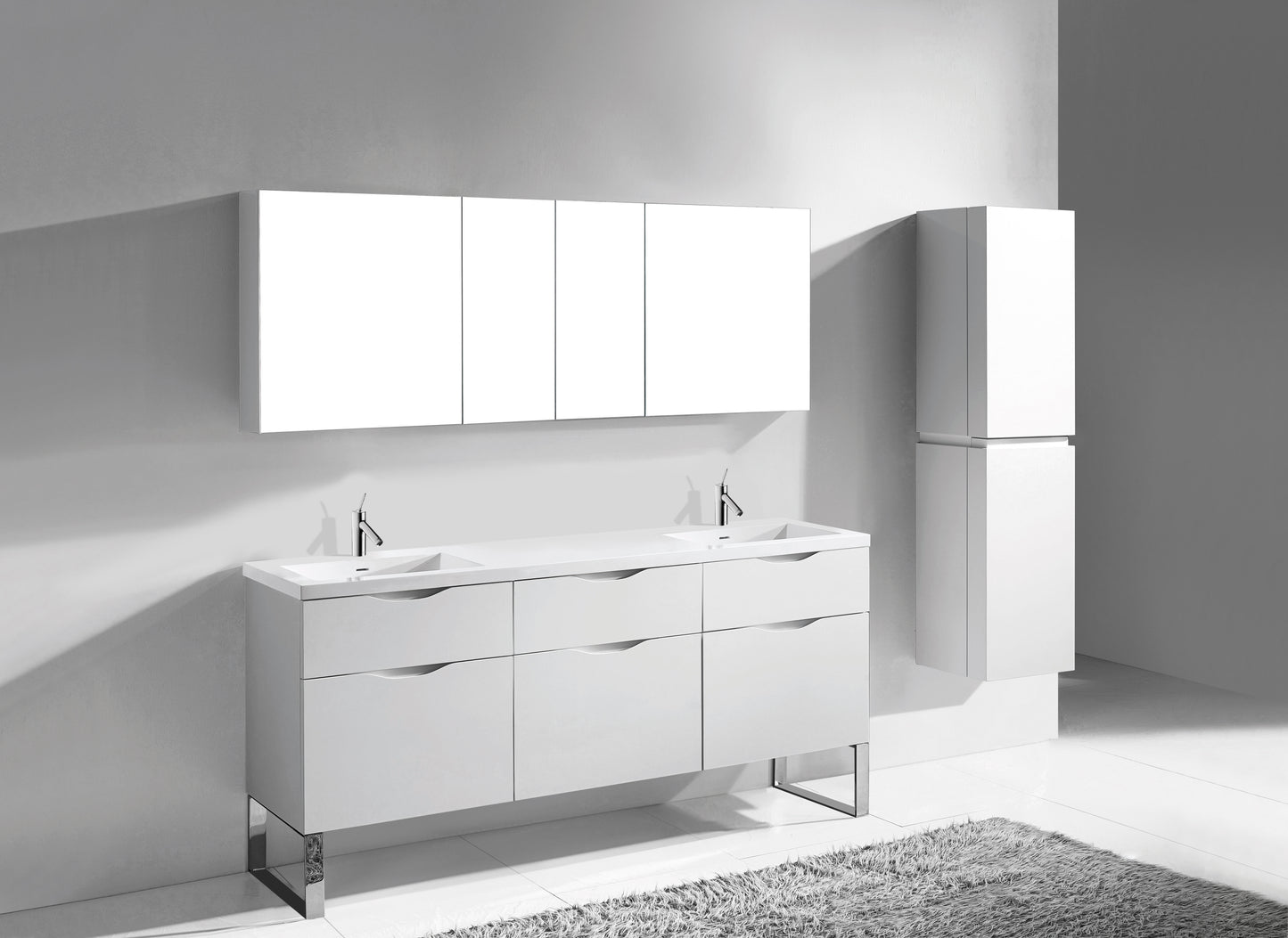 Milano 72" Free Standing Vanity Cabinet