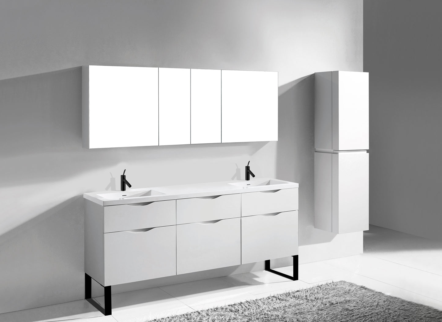 Milano 72" Free Standing Vanity Cabinet