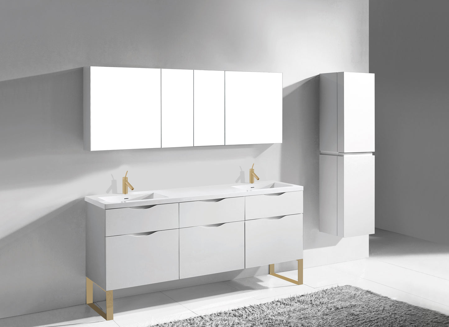 Milano 72" Free Standing Vanity Cabinet