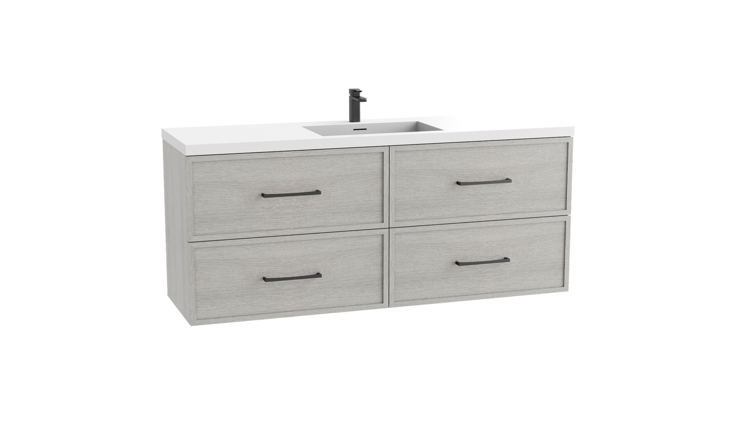 Apex 60C" Wall hung Vanity Cabinet