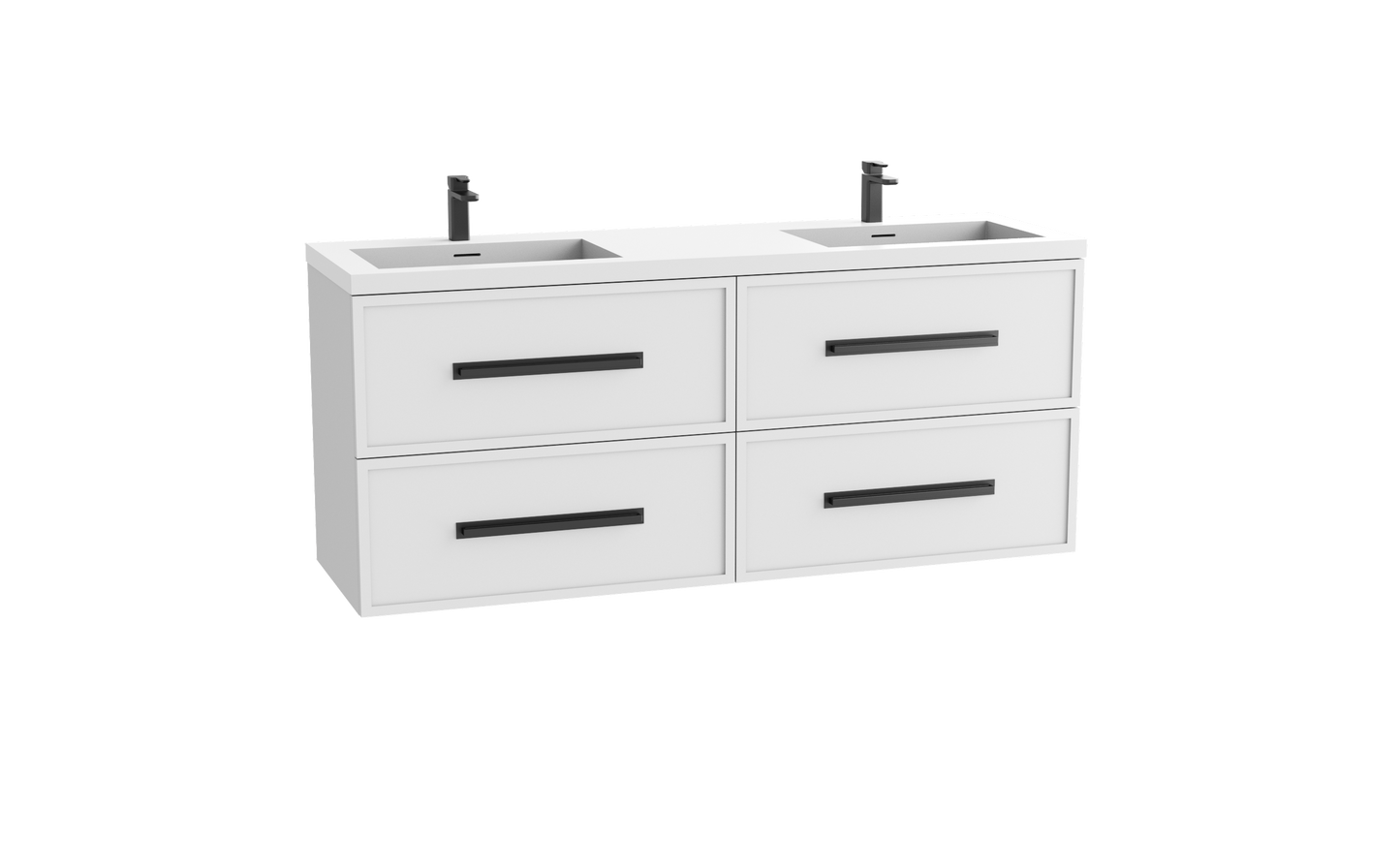 Apex 72D" Wall hung Vanity Cabinet