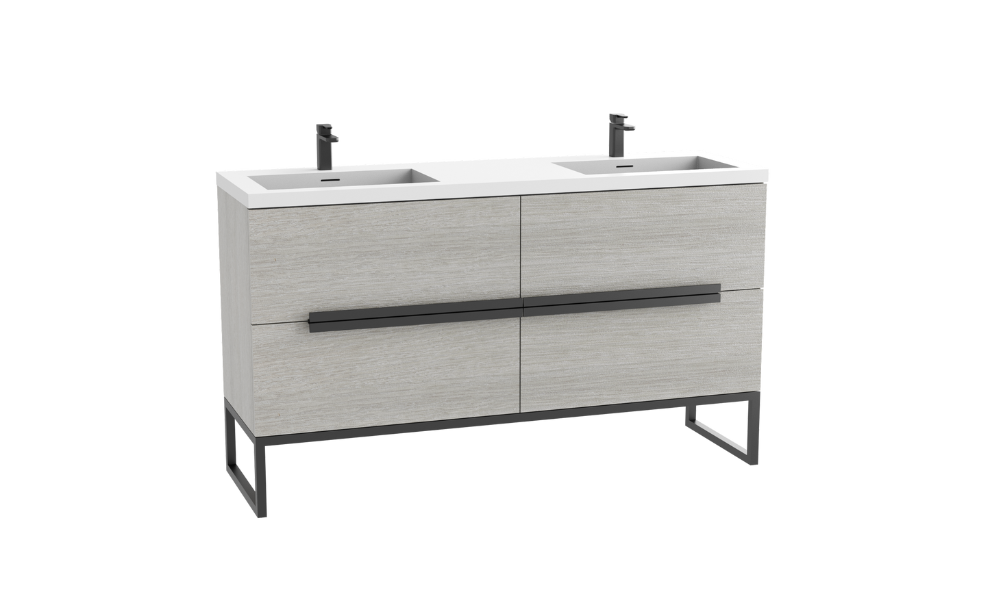 Madeli Soho 60D" Free standing Vanity Cabinet