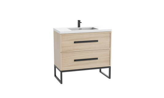 Peak 30" Free standing Vanity Cabinet with Contempo Feet/Base