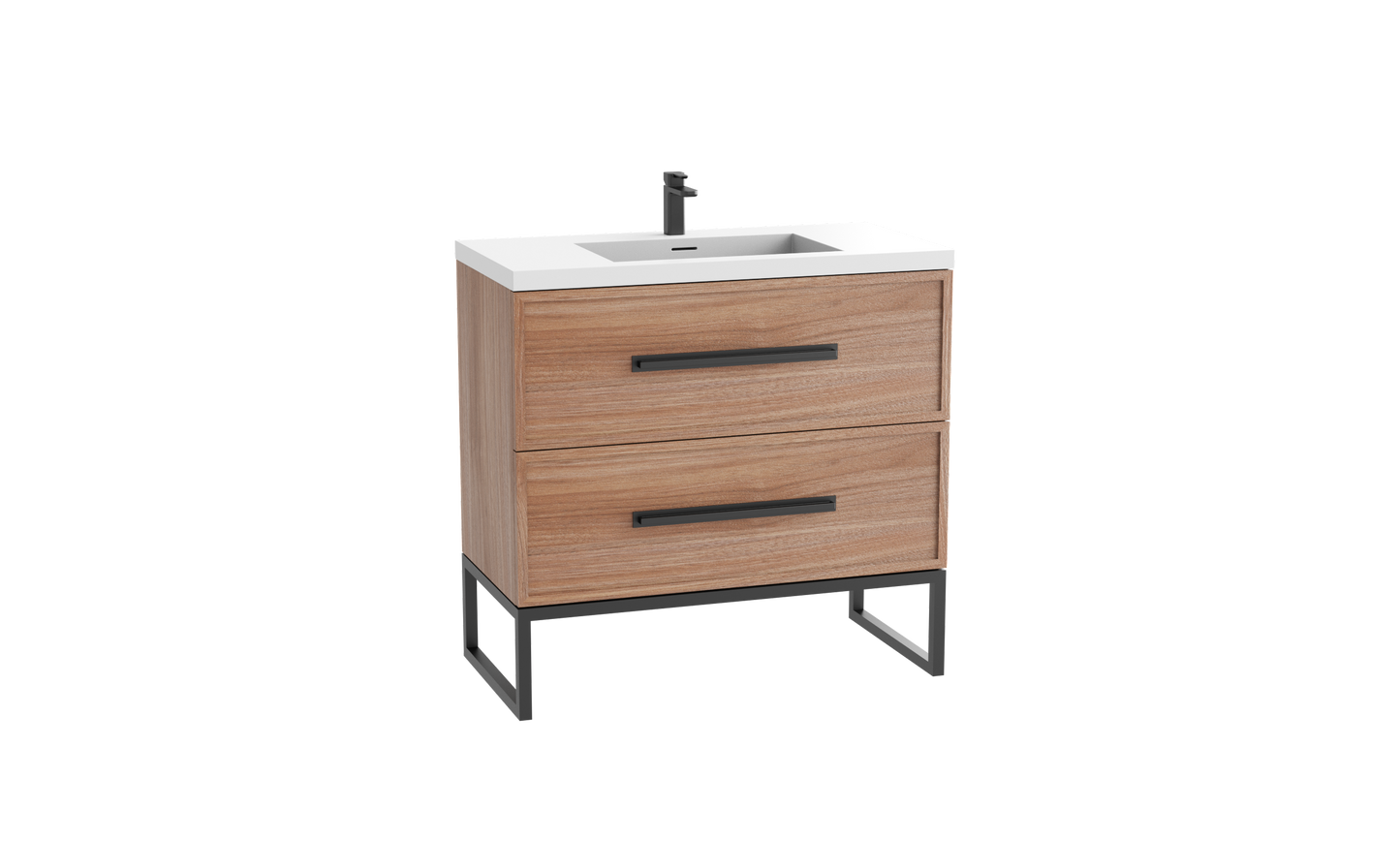 Peak 48C" Free standing Vanity Cabinet with Contempo Feet/Base