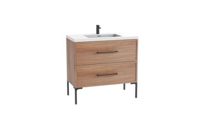 Peak 24" Free standing Vanity Cabinet with Trendsitional Feet