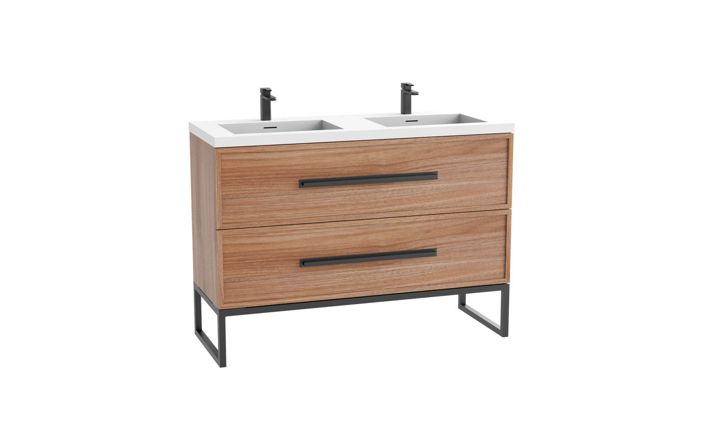 Peak 48D" Free standing Vanity Cabinet with Contempo Feet/Base