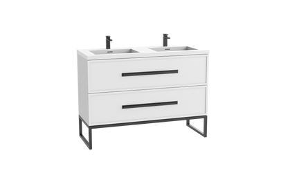 Peak 48D" Free standing Vanity Cabinet with Contempo Feet/Base