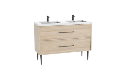 Peak 48D" Free standing Vanity Cabinet with Mid-Century Feet