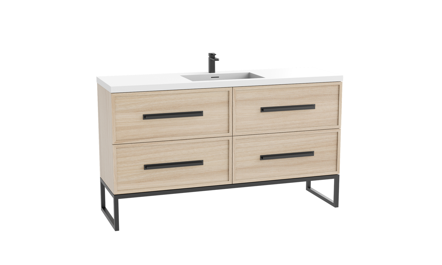Peak 60C" Free standing Vanity Cabinet
