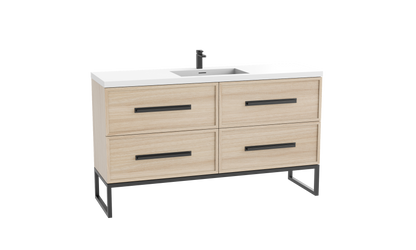 Peak 60C" Free standing Vanity Cabinet