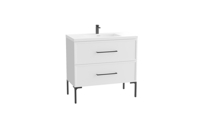 Peak 42" Free standing Vanity Cabinet with Trendsitional Feet