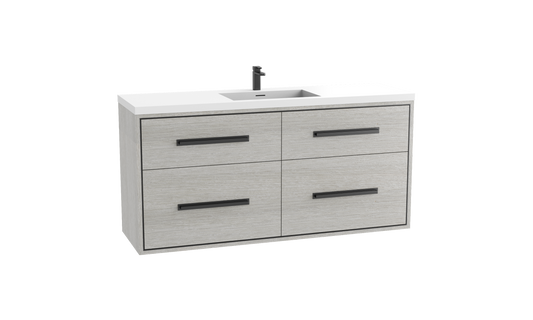 Madeli Apogee 60C" Wall hung Vanity Cabinet