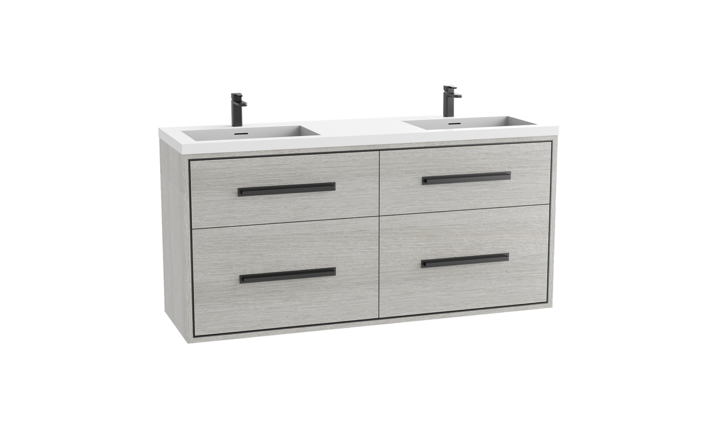 Madeli Apogee 72D" Wall hung Vanity Cabinet