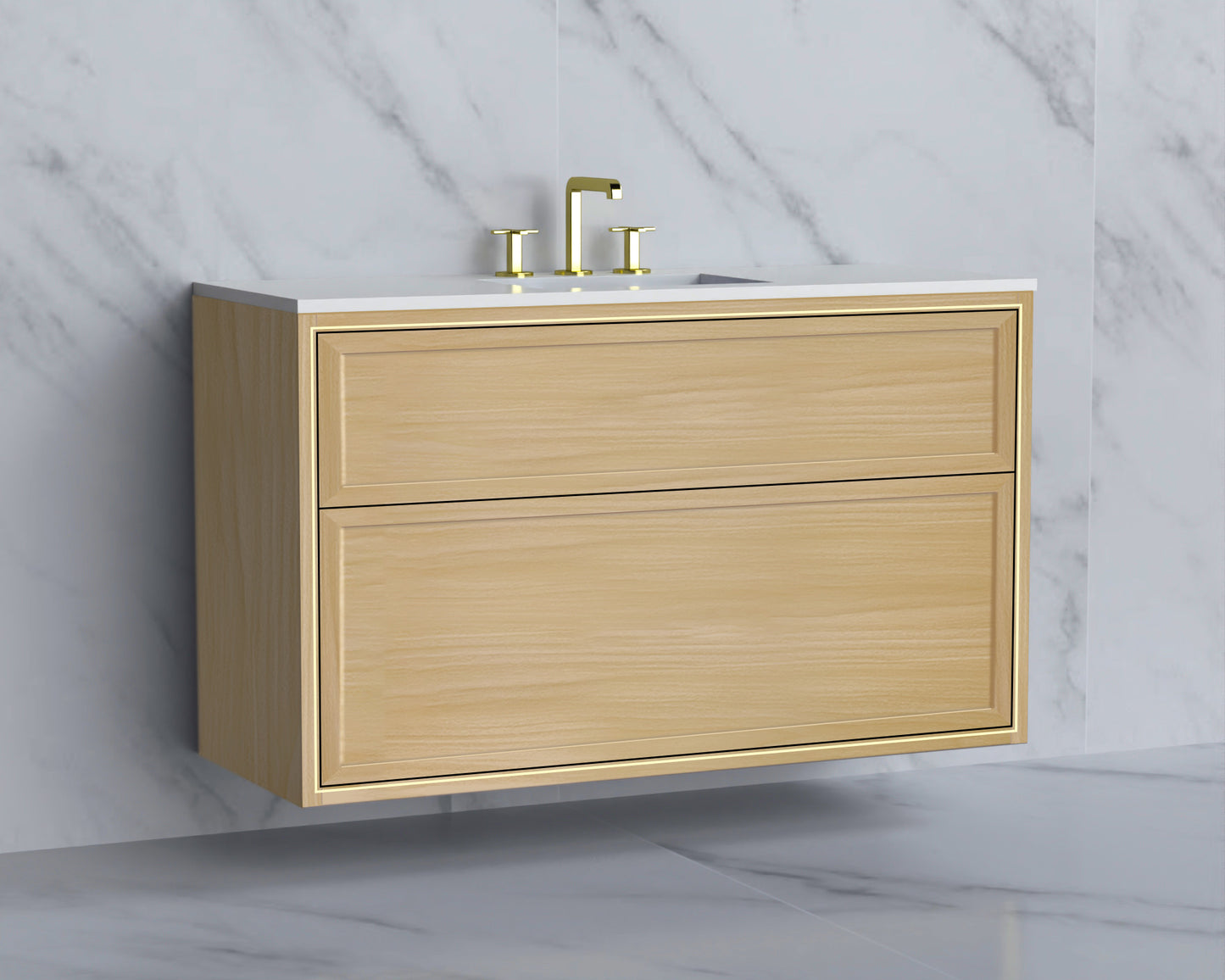 Edge 48C" Wall hung Vanity Cabinet