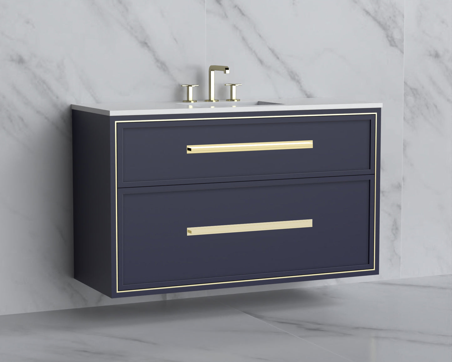 Edge 48C" Wall hung Vanity Cabinet