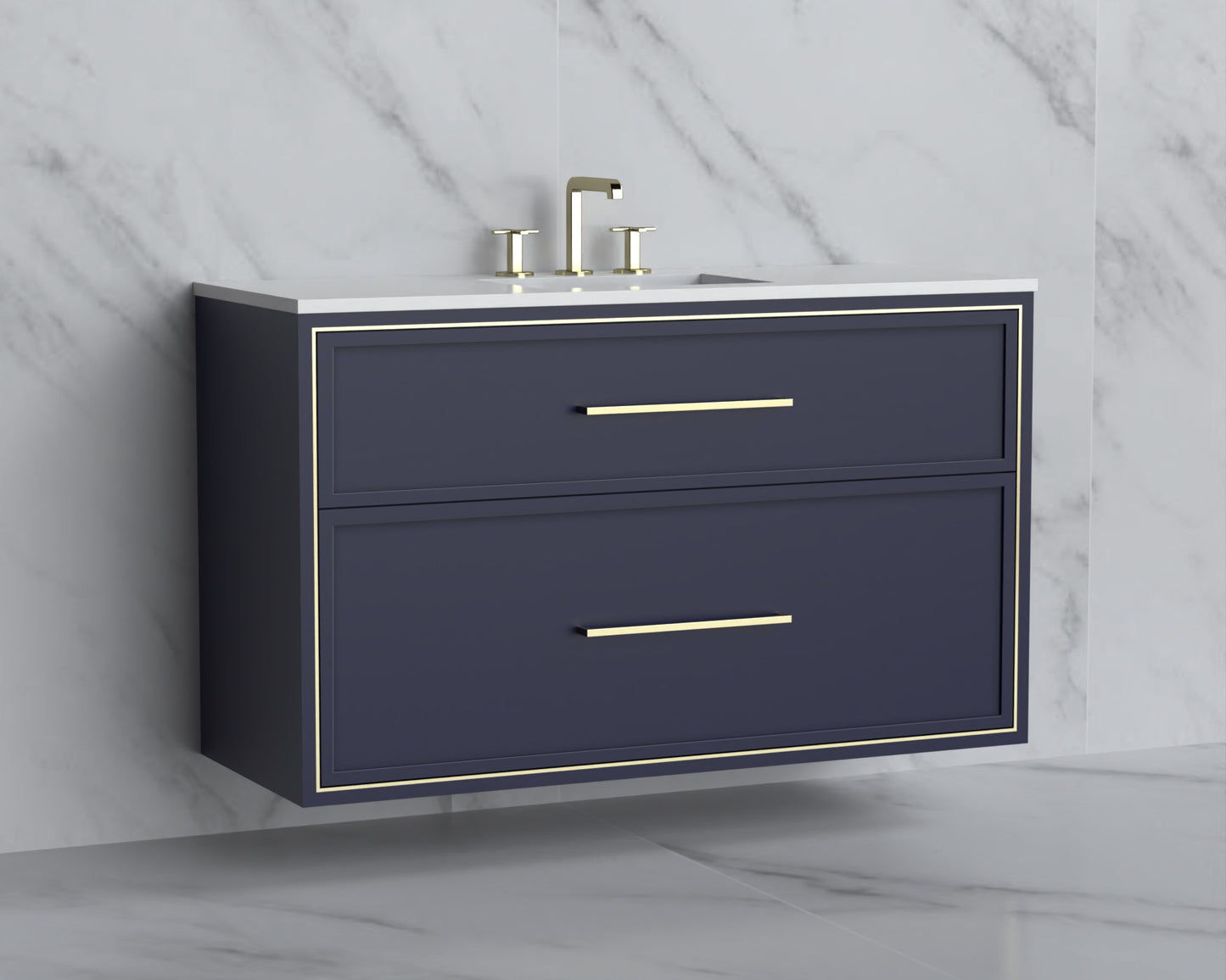 Edge 48C" Wall hung Vanity Cabinet