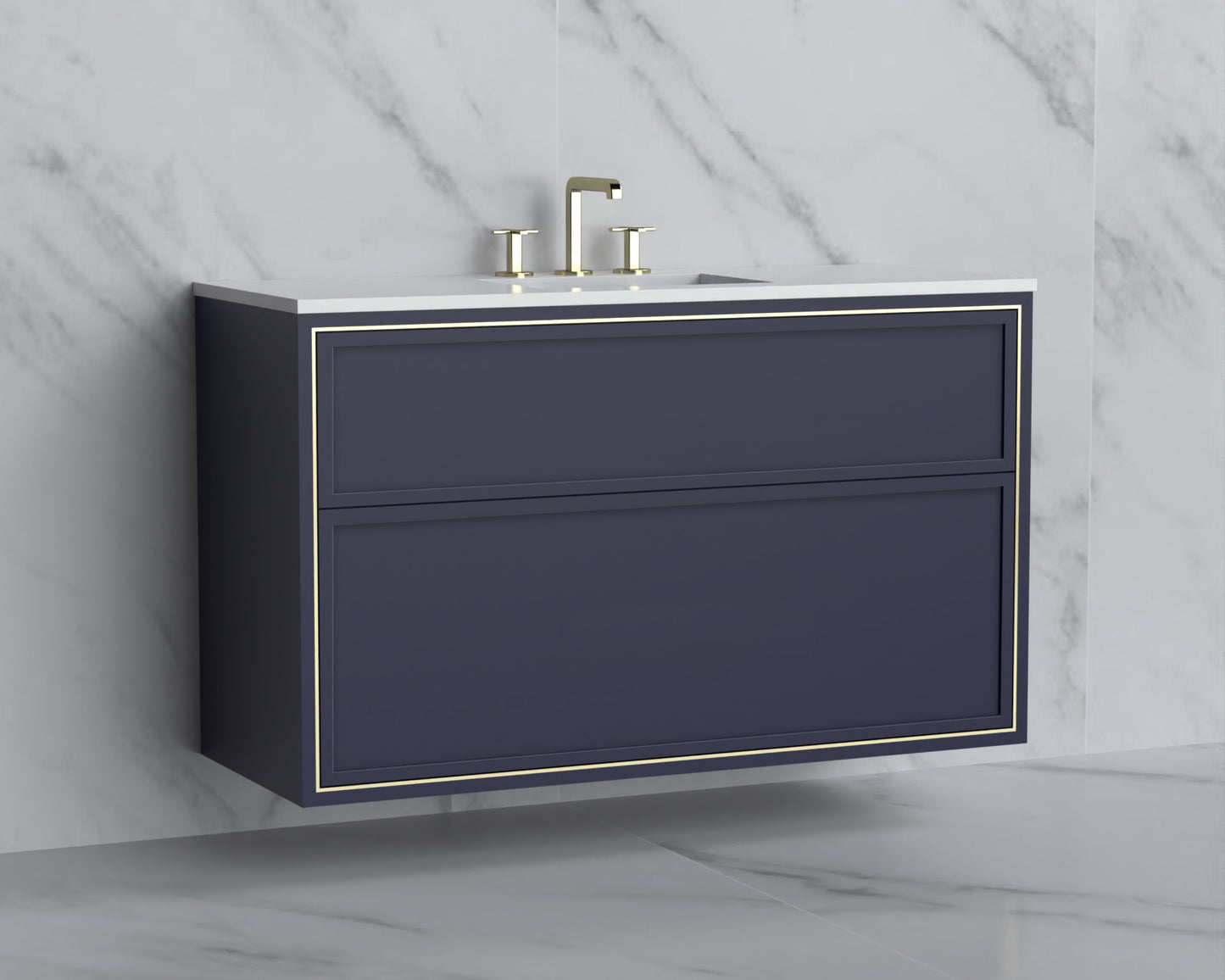 Edge 48C" Wall hung Vanity Cabinet