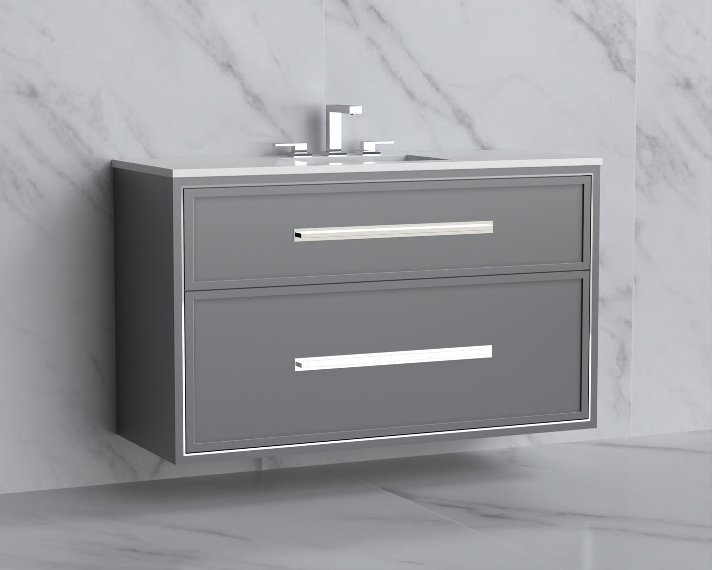 Edge 48C" Wall hung Vanity Cabinet