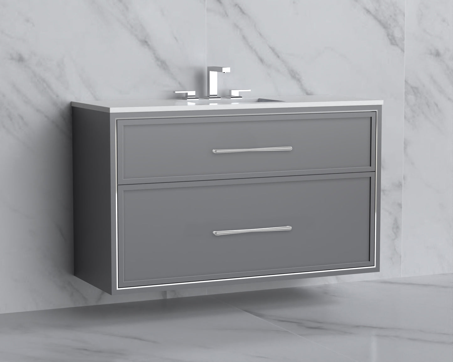 Edge 48C" Wall hung Vanity Cabinet