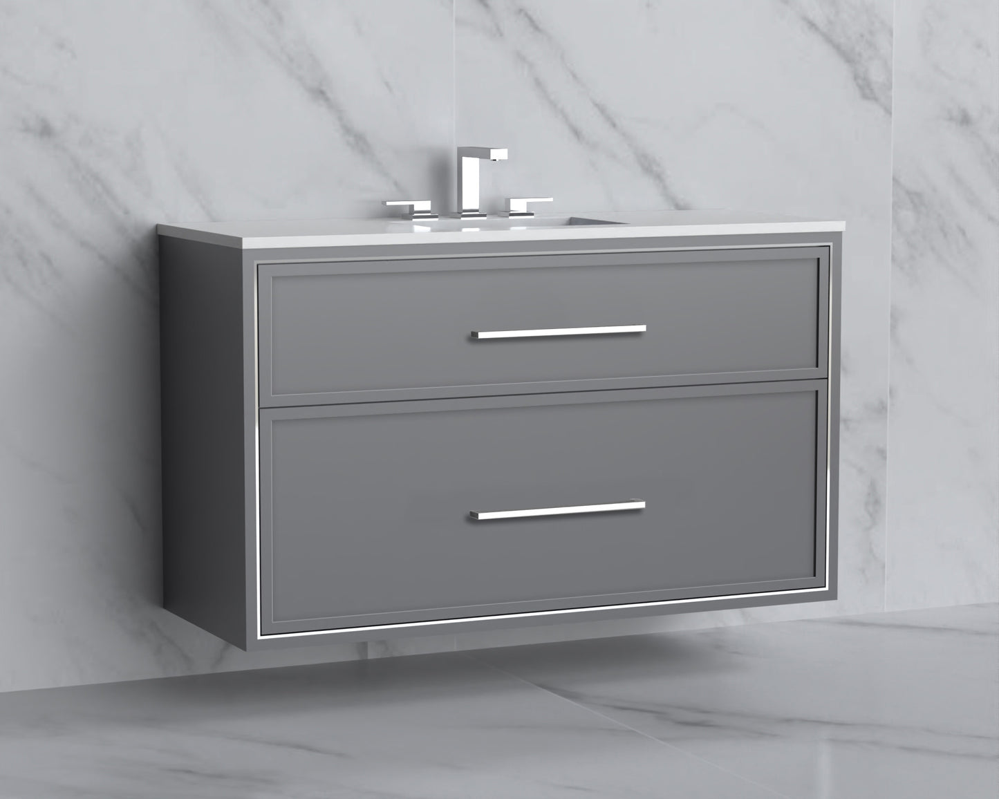 Edge 48C" Wall hung Vanity Cabinet