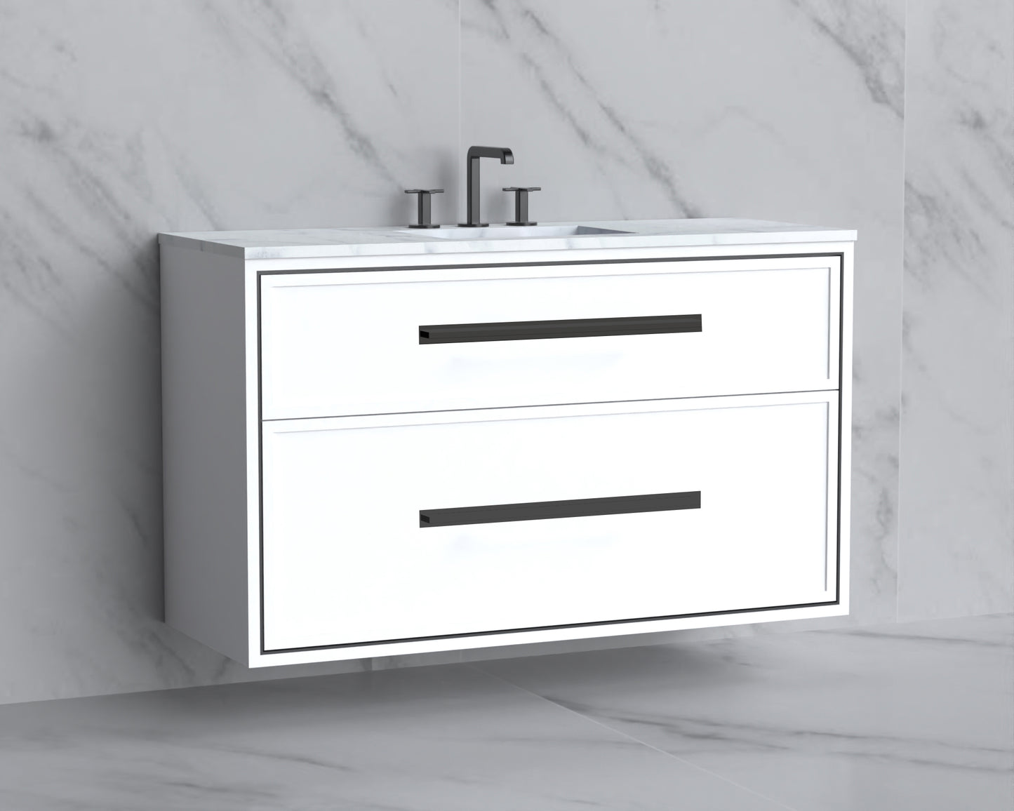 Edge 48C" Wall hung Vanity Cabinet