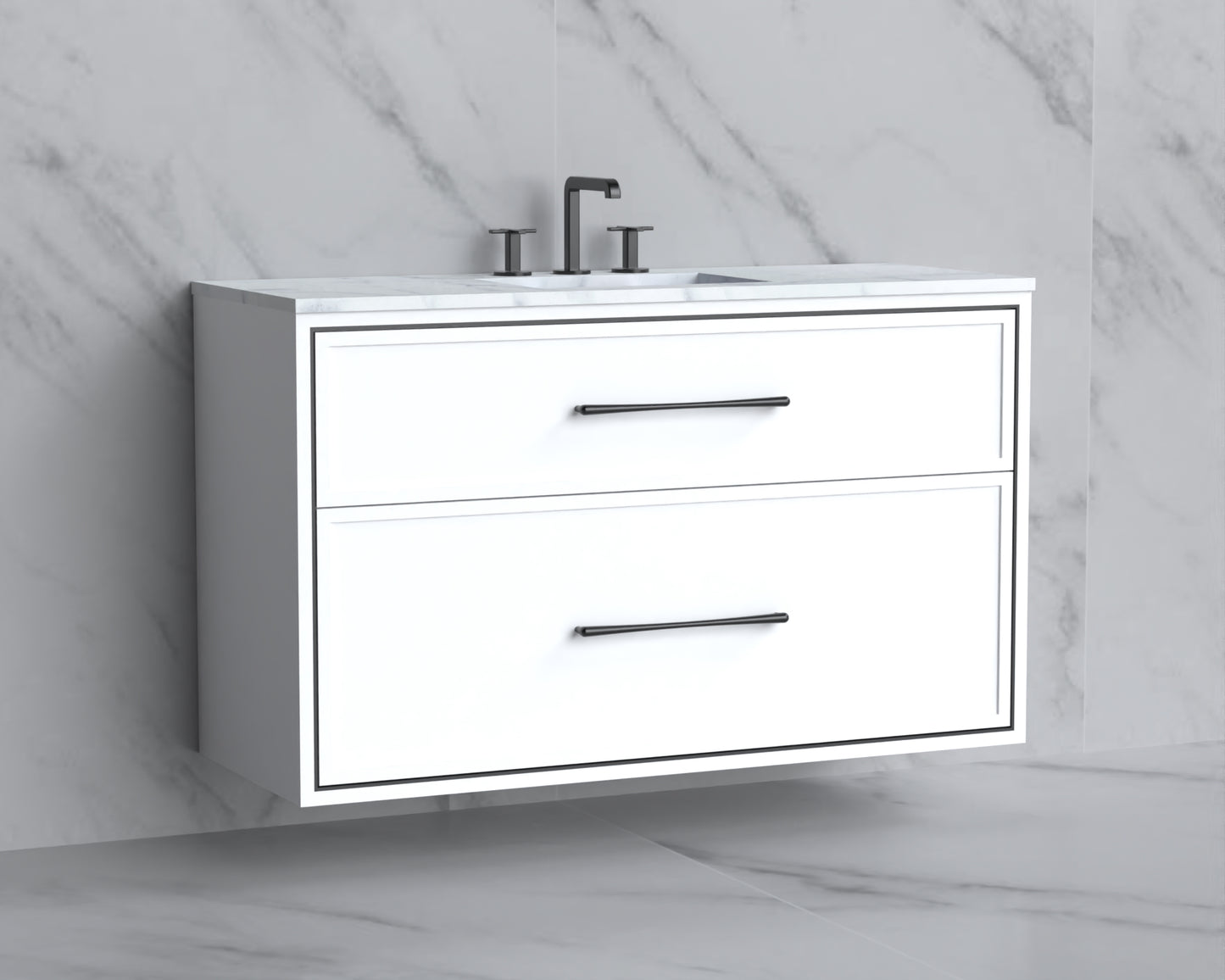 Edge 48C" Wall hung Vanity Cabinet