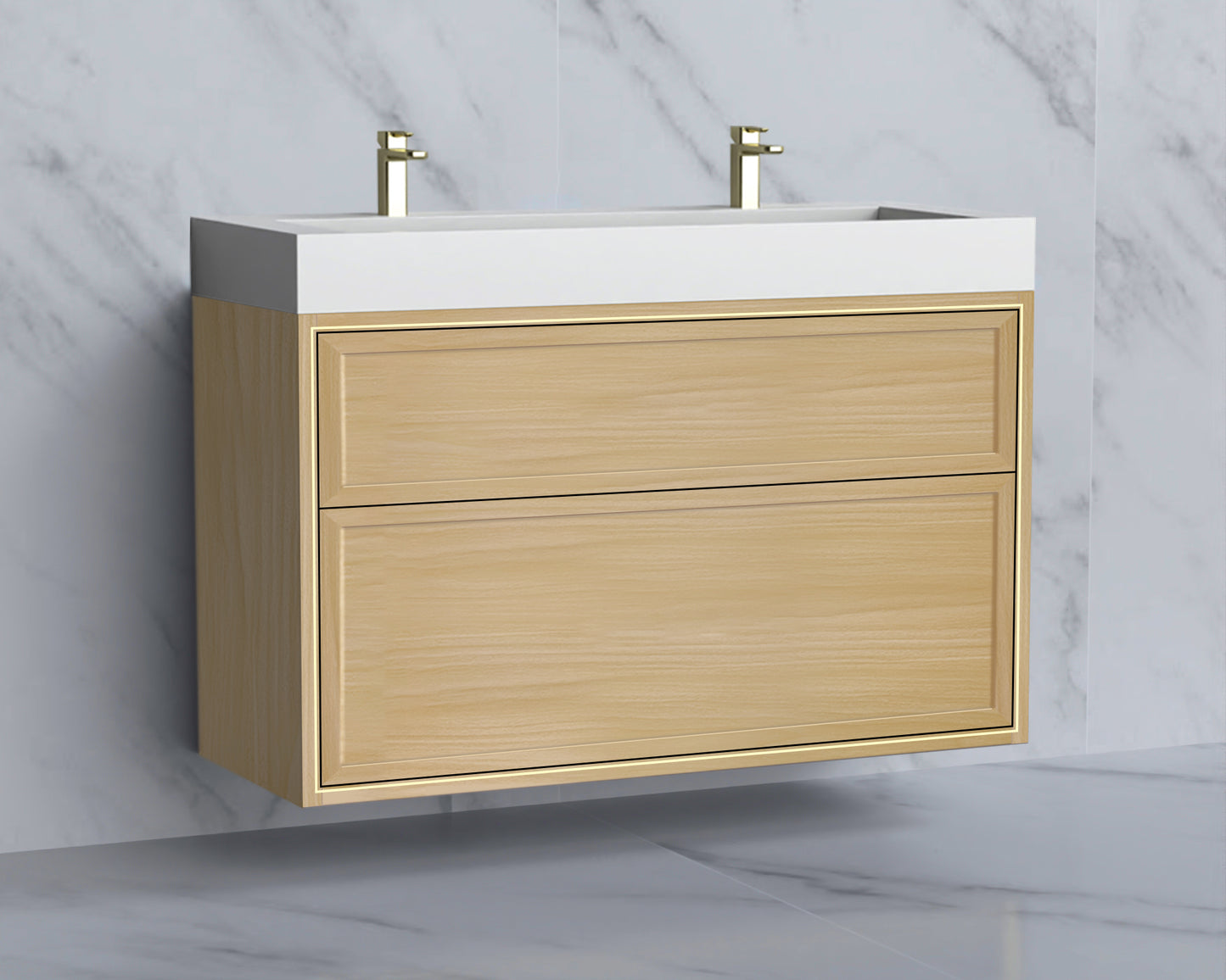 Edge 48D" Wall hung Vanity Cabinet