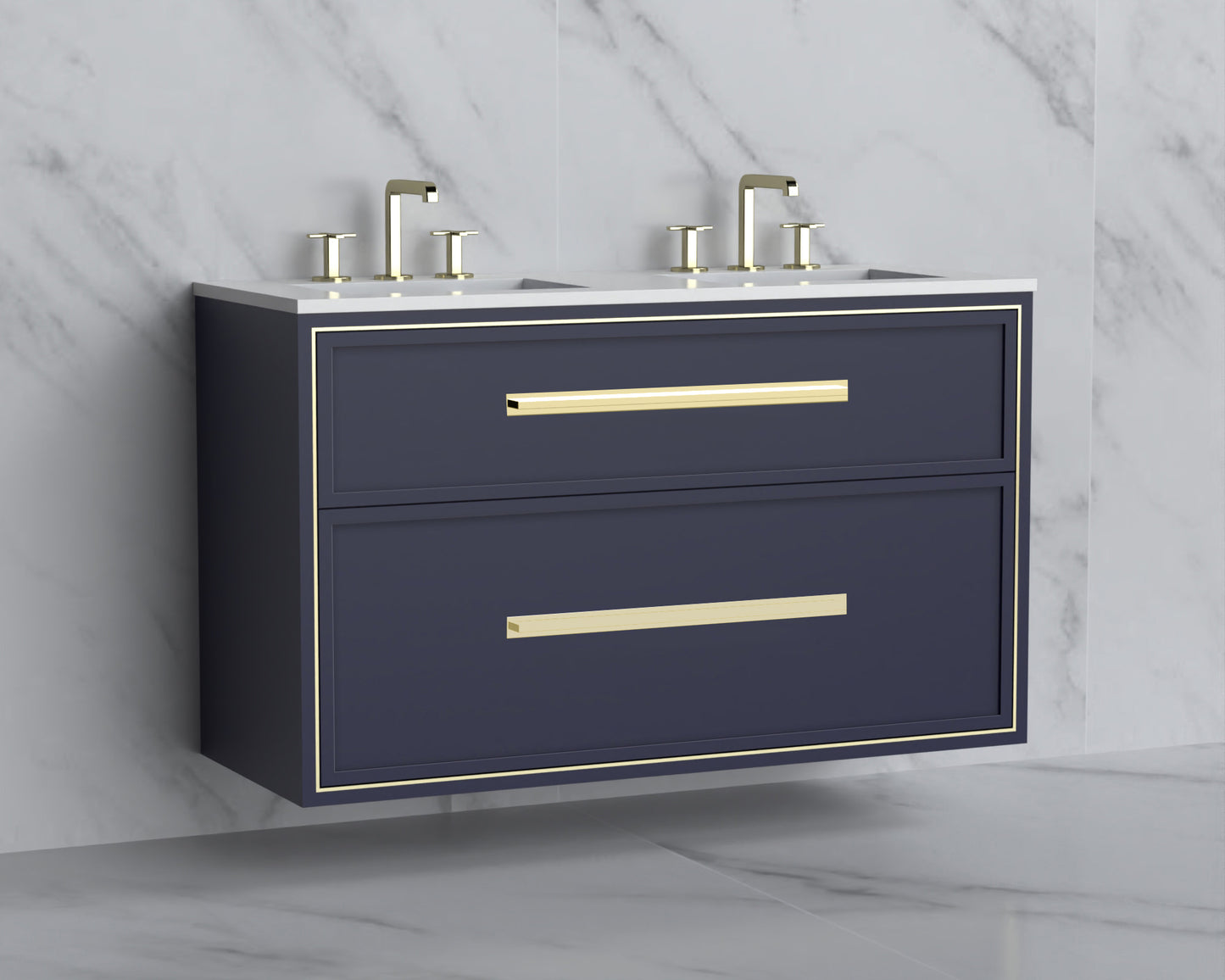 Edge 48D" Wall hung Vanity Cabinet