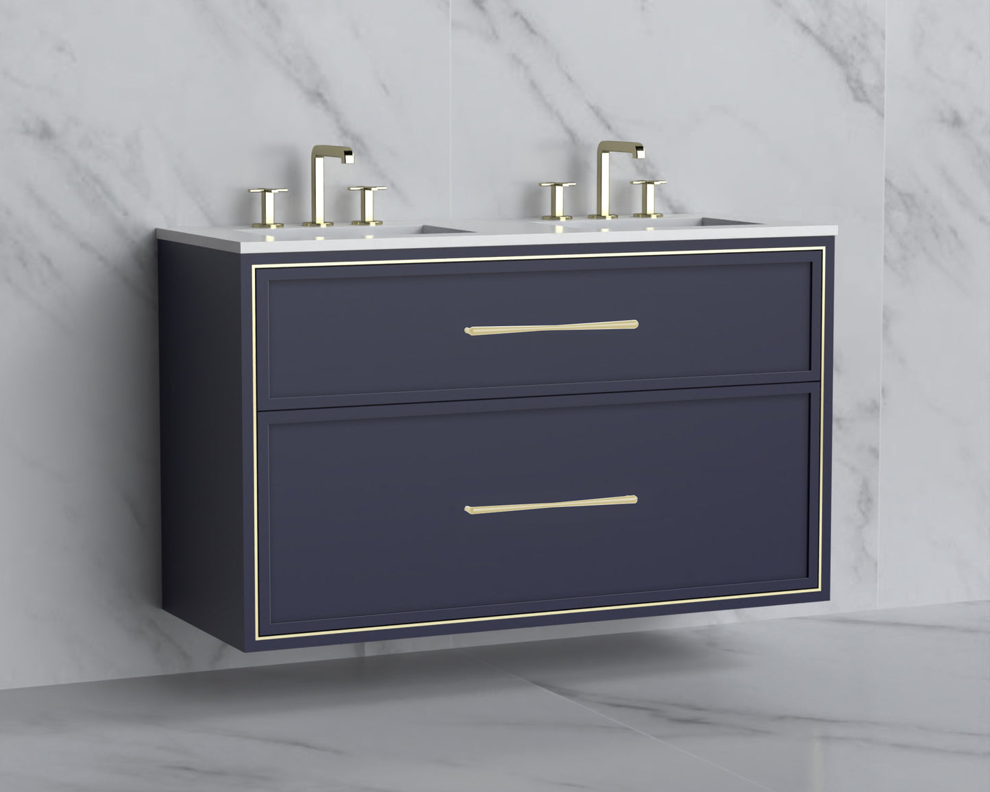 Edge 48D" Wall hung Vanity Cabinet