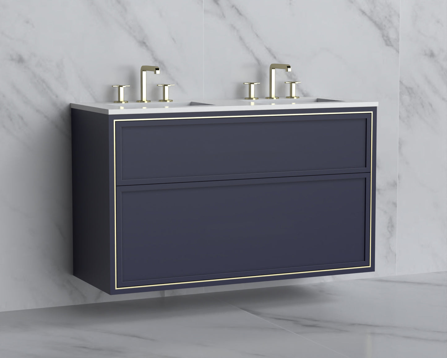 Edge 48D" Wall hung Vanity Cabinet