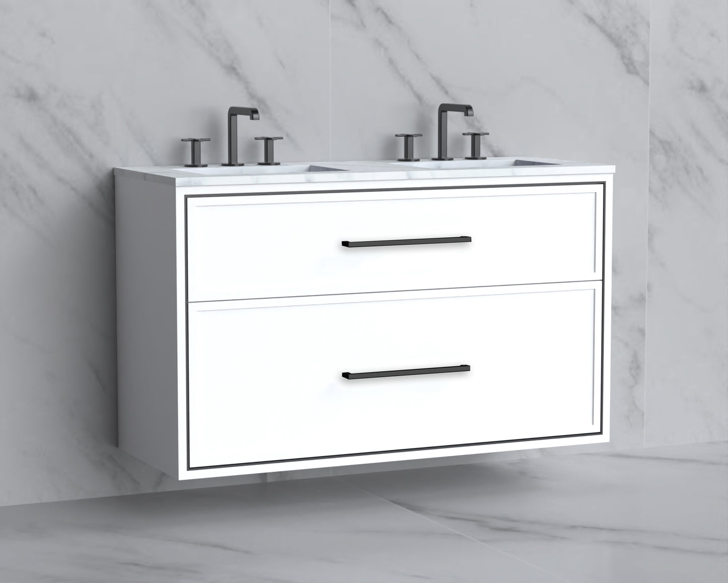 Edge 48D" Wall hung Vanity Cabinet
