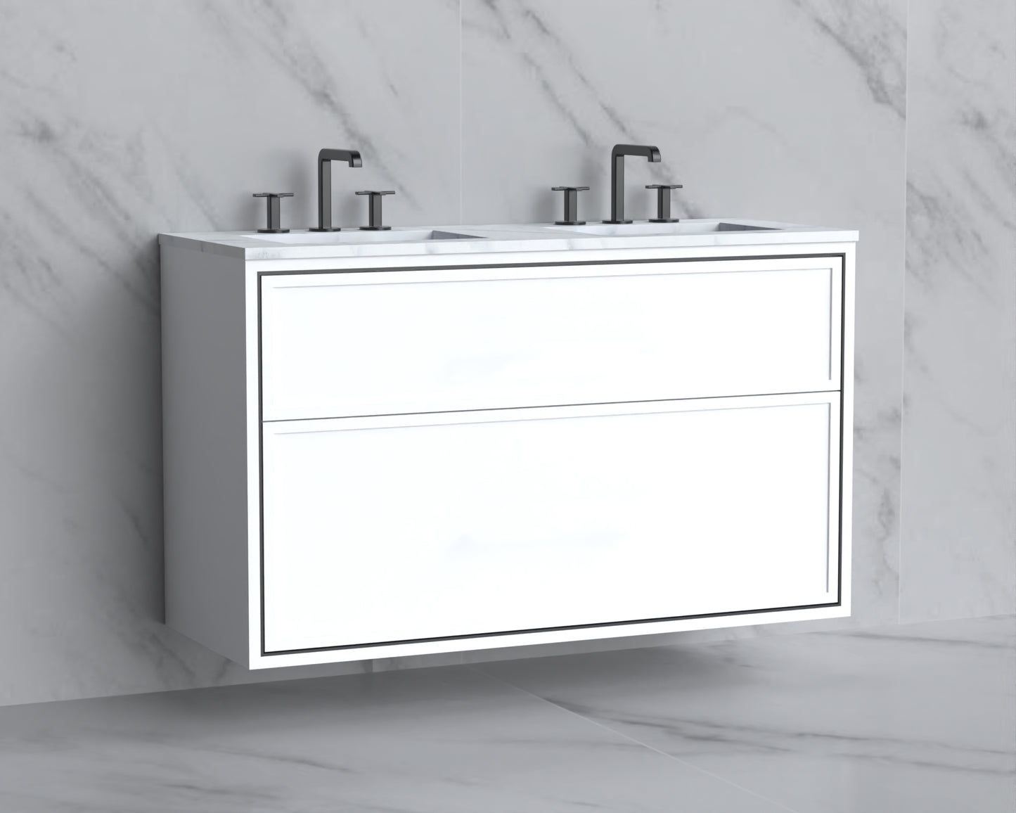 Edge 48D" Wall hung Vanity Cabinet