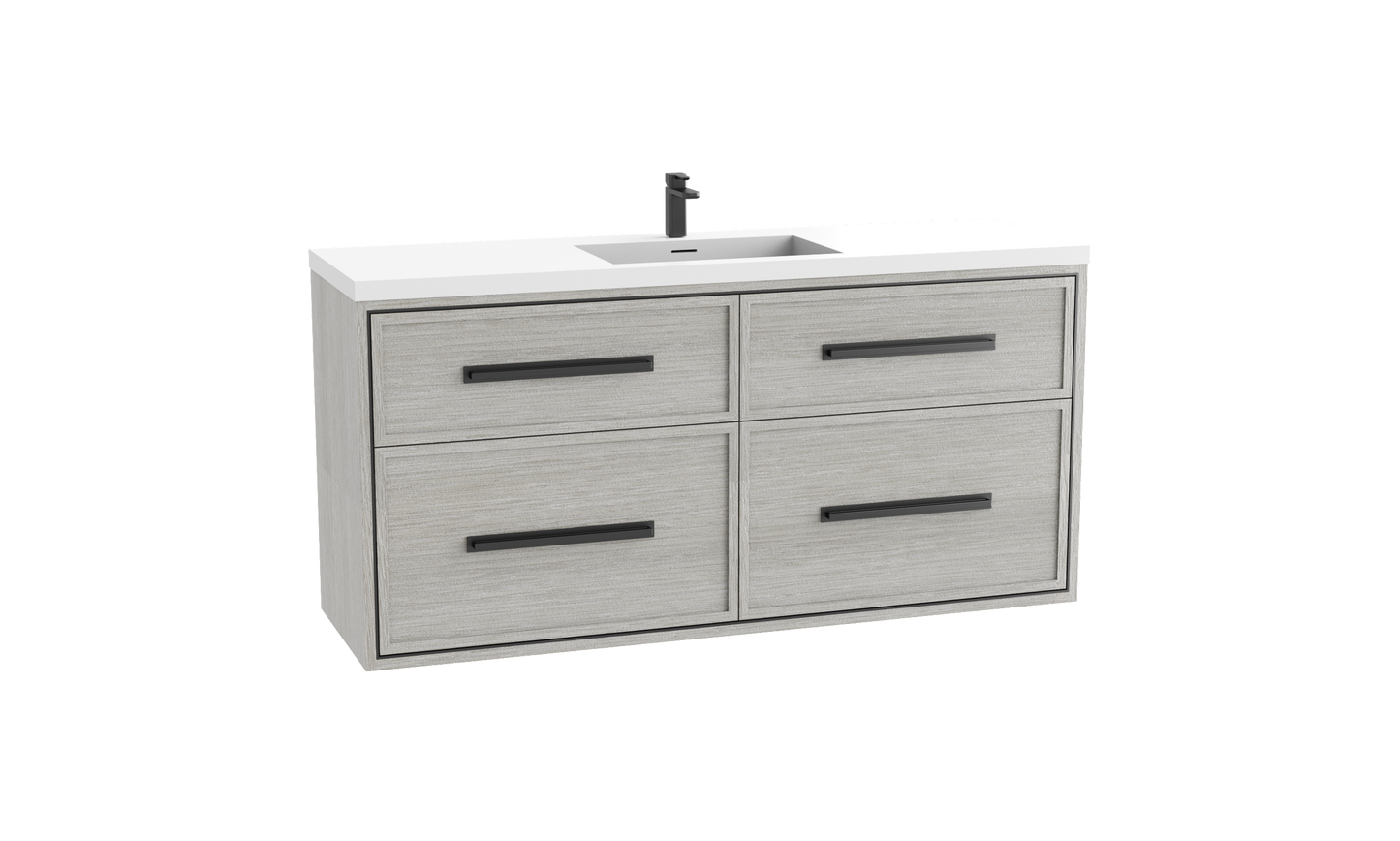 Madeli Edge 60C" Wall hung Vanity Cabinet