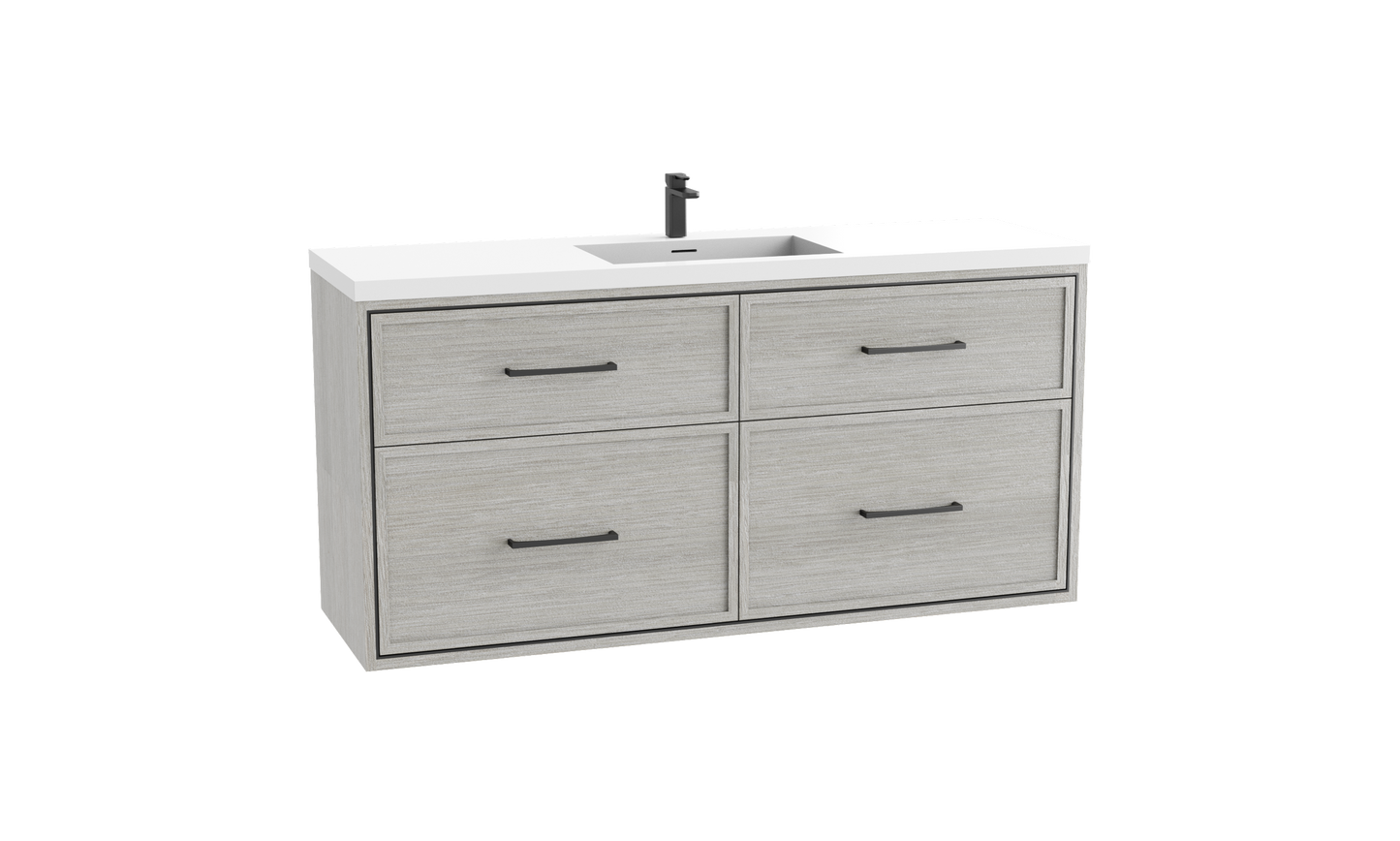 Edge 60C" Wall hung Vanity Cabinet