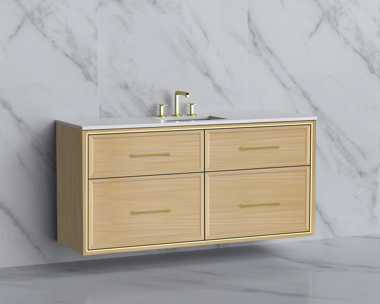 Edge 60C" Wall hung Vanity Cabinet